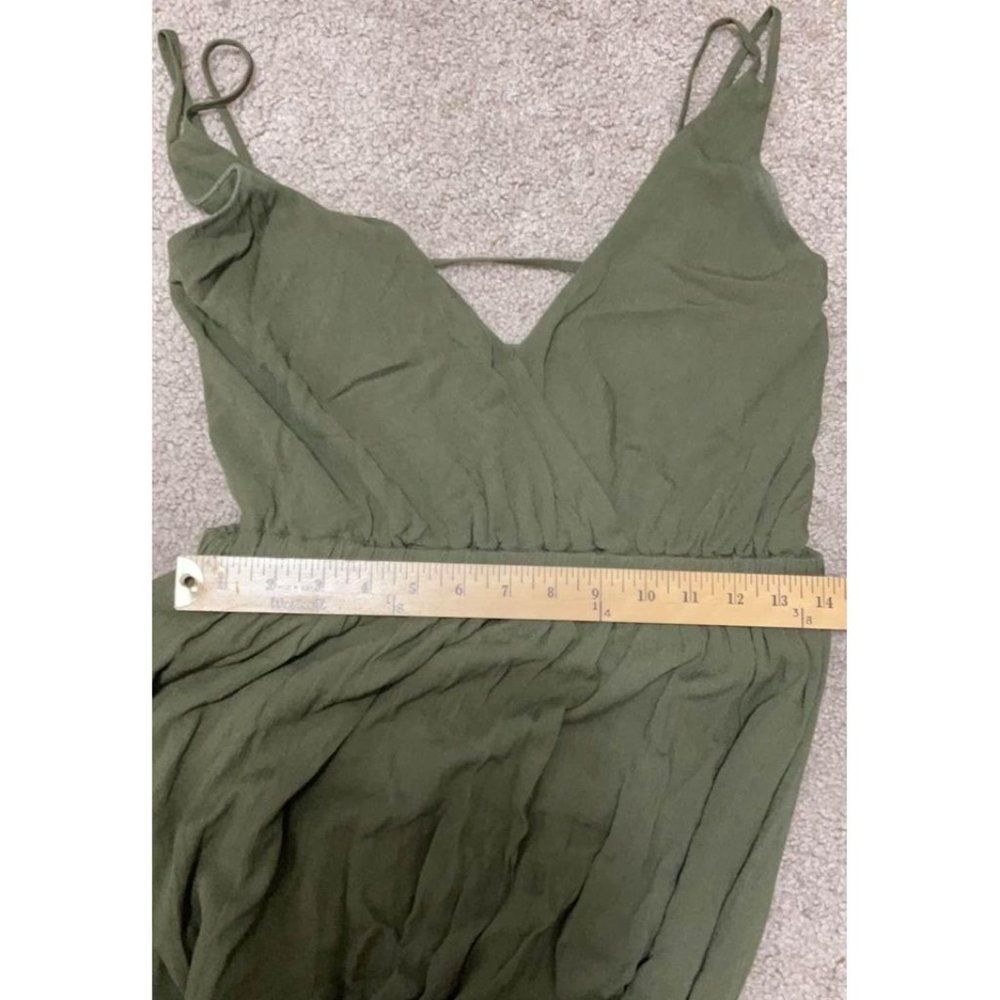 MEDIUM Luluโs Olive Green backless maxi dress boho summer festival vibes - Picture 7 of 7